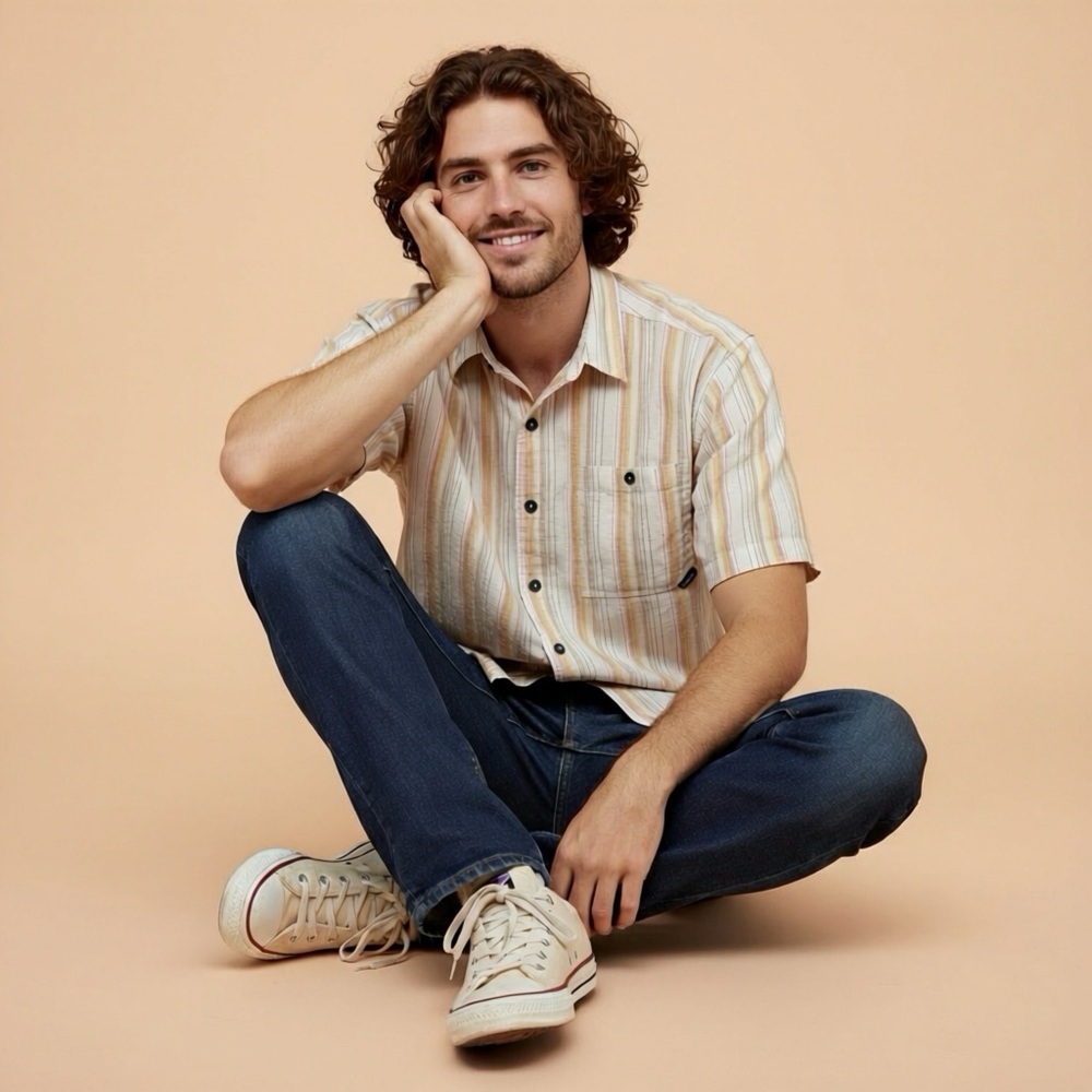 Patagonia Men's Puckerware Seersucker Striped Short Sleeve Button Down Shirt - Picture 2 of 10